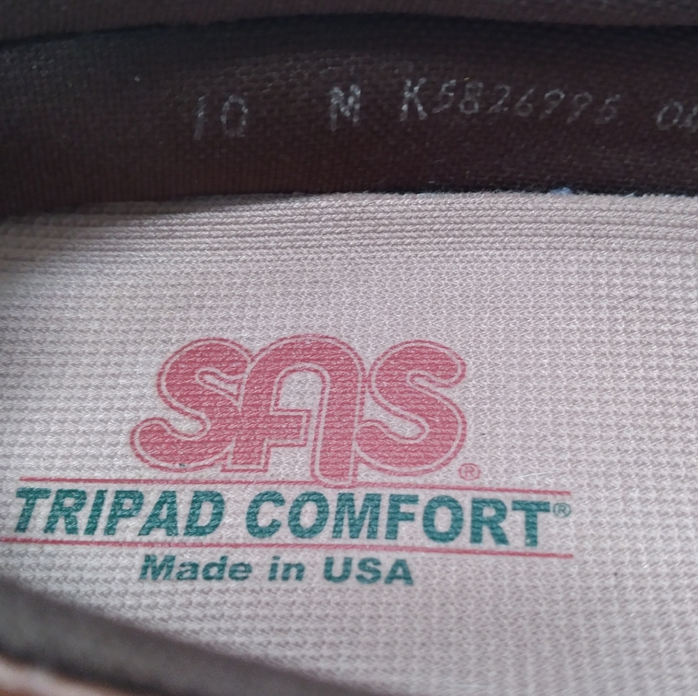 SAS TRIPAD Comfort Men's Brown Shoes Leather Loafers Slip-ons Made In 🇺🇸 10 US - Picture 5 of 6